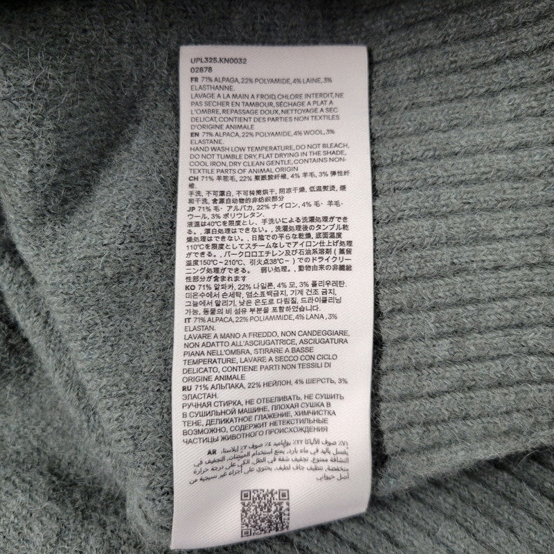 【中古品】【メンズ】 AMI アミ UPL325.KN0032 HEART LOGO JACQUARD KNIT ハート ロゴ ジャガード ニット トップス 141-260316-yn-08-izu サイズ：L カラー：グリーン 万代Net店