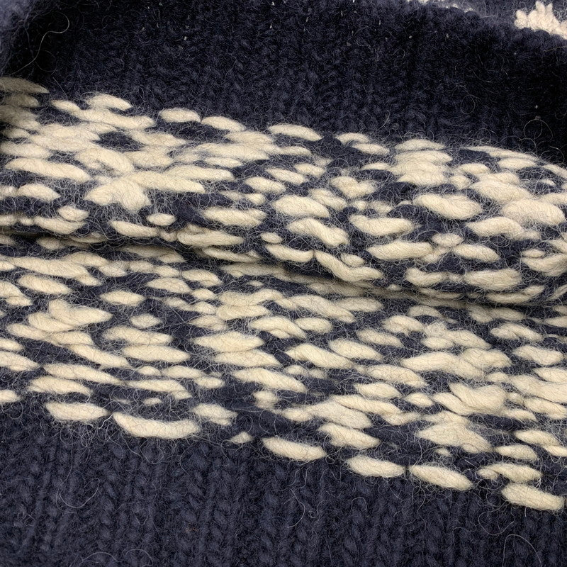 【中古品】【メンズ】 ELSPIA エルスピア WOOL HALF BUTTON KNIT ウール ハーフ ボタン ニット トップス セーター 145-260323-ya-07-izu サイズ：L カラー：NAVY 万代Net店