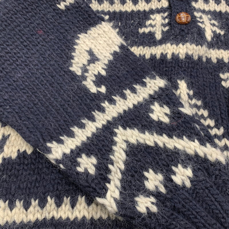 【中古品】【メンズ】 ELSPIA エルスピア WOOL HALF BUTTON KNIT ウール ハーフ ボタン ニット トップス セーター 145-260323-ya-07-izu サイズ：L カラー：NAVY 万代Net店