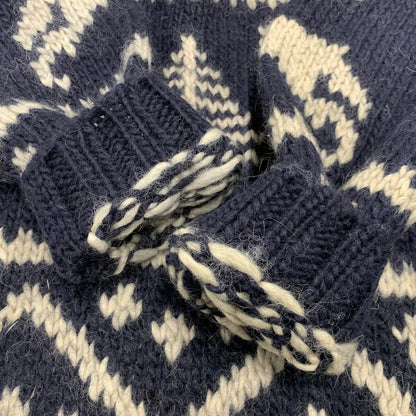 【中古品】【メンズ】 ELSPIA エルスピア WOOL HALF BUTTON KNIT ウール ハーフ ボタン ニット トップス セーター 145-260323-ya-07-izu サイズ：L カラー：NAVY 万代Net店