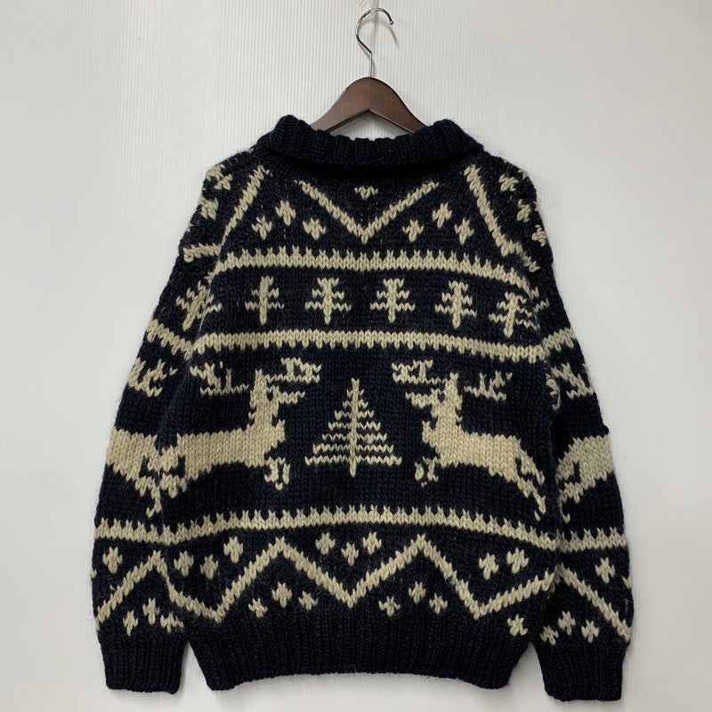 【中古品】【メンズ】 ELSPIA エルスピア WOOL HALF BUTTON KNIT ウール ハーフ ボタン ニット トップス セーター 145-260323-ya-07-izu サイズ：L カラー：NAVY 万代Net店