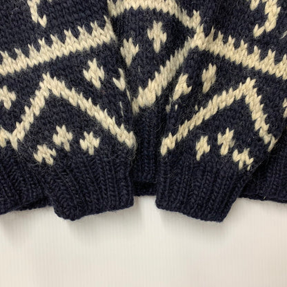 【中古品】【メンズ】 ELSPIA エルスピア WOOL HALF BUTTON KNIT ウール ハーフ ボタン ニット トップス セーター 145-260323-ya-07-izu サイズ：L カラー：NAVY 万代Net店