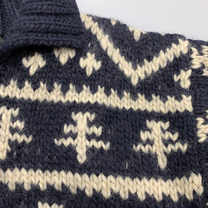 【中古品】【メンズ】 ELSPIA エルスピア WOOL HALF BUTTON KNIT ウール ハーフ ボタン ニット トップス セーター 145-260323-ya-07-izu サイズ：L カラー：NAVY 万代Net店