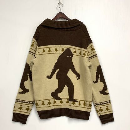 【中古品】【メンズ】 MIDDLE OF BEYOND ミドル オブ ビヨンド BIGFOOT SASQUATCH CARDELIGAN ビッグフット サスカッチ カーディガン トップス ニット 142-260317-ya-08-izu サイズ：XL カラー：BROWN 万代Net店