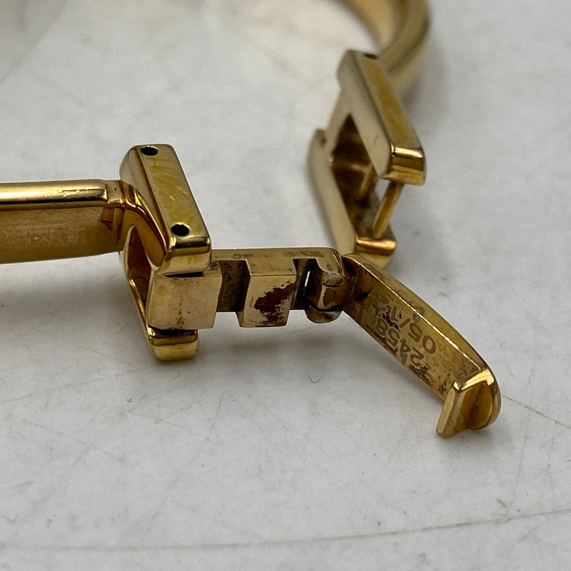 【中古品】【メンズ/レディース】 GUCCI グッチ 1400L GG PINK DIAL BANGLE WATCH ピンク ダイヤル バングル ウォッチ 時計 腕時計 197-260531-kh-02-izu カラー：ゴールド 万代Net店