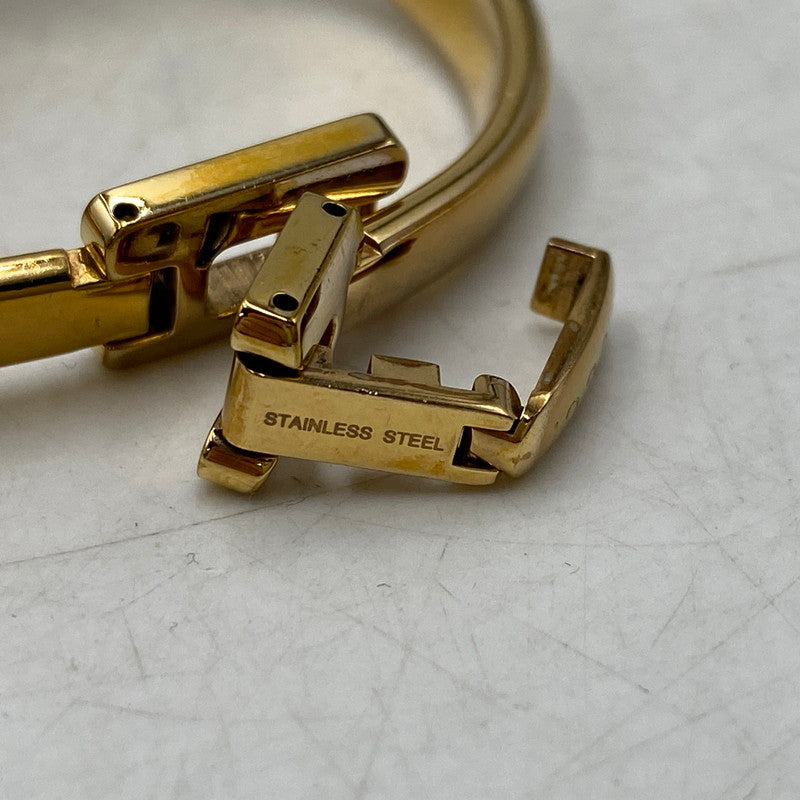 【中古品】【メンズ/レディース】 GUCCI グッチ 1400L GG PINK DIAL BANGLE WATCH ピンク ダイヤル バングル ウォッチ 時計 腕時計 197-260531-kh-02-izu カラー：ゴールド 万代Net店