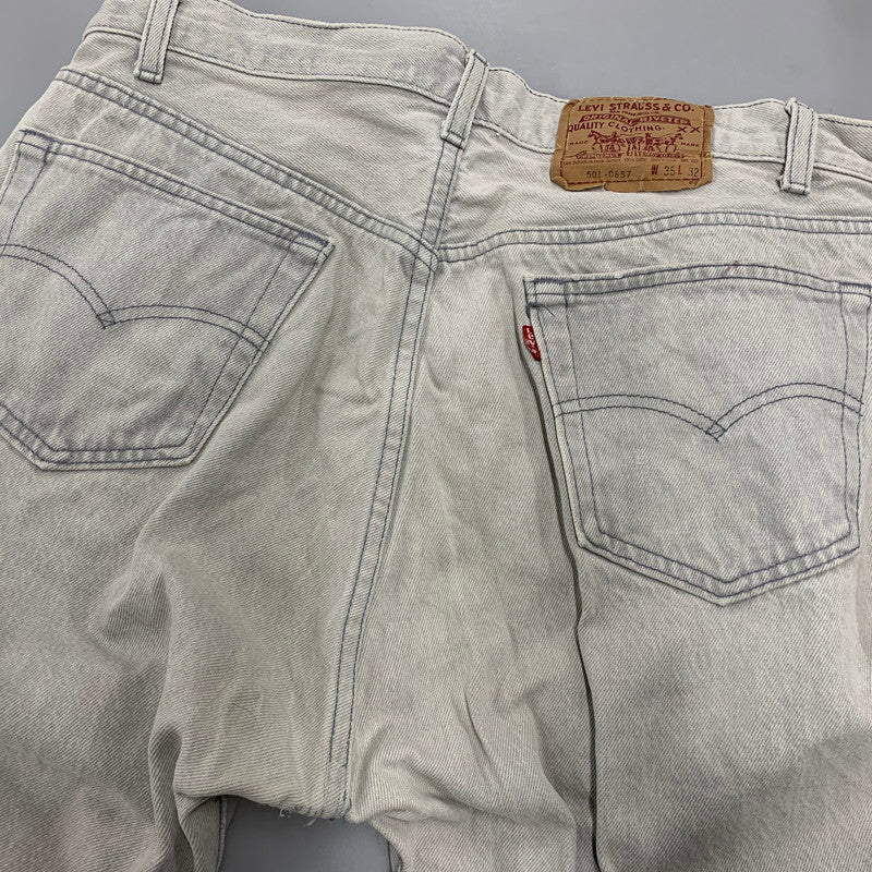 【現状渡し品】【メンズ】 LEVI’S リーバイス 501-0657 先染め GRAY DENIM PANTS グレー デニム パンツ ボトムス 157-260320-kh-01-izu サイズ：36×32 カラー：グレー 万代Net店