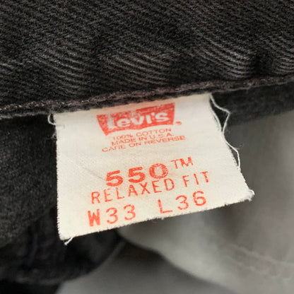 【中古品】【メンズ】 00550-0260 刻印554 USA製 90’S RELAXED FIT DENIM PANTS リラックス フィット デニム パンツ ズボン ボトムス 157-260318-ya-10-izu サイズ：33×36 カラー：BLACK 万代Net店