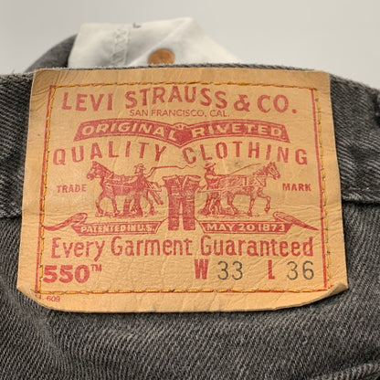 【中古品】【メンズ】 00550-0260 刻印554 USA製 90’S RELAXED FIT DENIM PANTS リラックス フィット デニム パンツ ズボン ボトムス 157-260318-ya-10-izu サイズ：33×36 カラー：BLACK 万代Net店