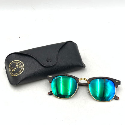 【中古品】【メンズ/レディース】 RAYBAN レイバン CLUBMASTER CLASSIC クラブマスター クラシック SUNGLASSES サングラス 203-260318-ya-07-izu サイズ：51口21 カラー：茶×グリーン系 万代Net店