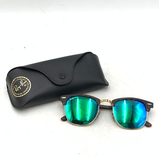 【中古品】【メンズ/レディース】 RAYBAN レイバン CLUBMASTER CLASSIC クラブマスター クラシック SUNGLASSES サングラス 203-260318-ya-07-izu サイズ：51口21 カラー：茶×グリーン系 万代Net店