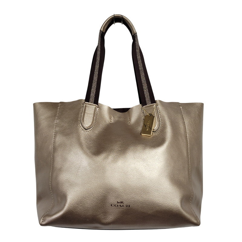 【中古品】【レディース】 COACH コーチ F59388 METALLIC TOTE BAG メタリック トートバッグ カバン 180-260319-kh-13-izu カラー：ピンクゴールド 万代Net店