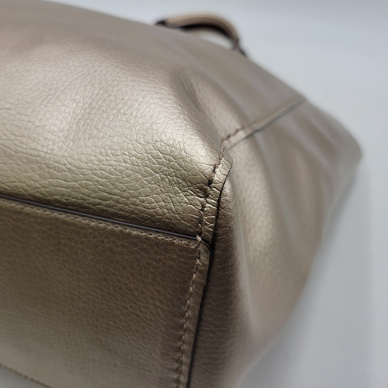 【中古品】【レディース】 COACH コーチ F59388 METALLIC TOTE BAG メタリック トートバッグ カバン 180-260319-kh-13-izu カラー：ピンクゴールド 万代Net店