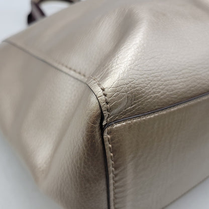 【中古品】【レディース】 COACH コーチ F59388 METALLIC TOTE BAG メタリック トートバッグ カバン 180-260319-kh-13-izu カラー：ピンクゴールド 万代Net店