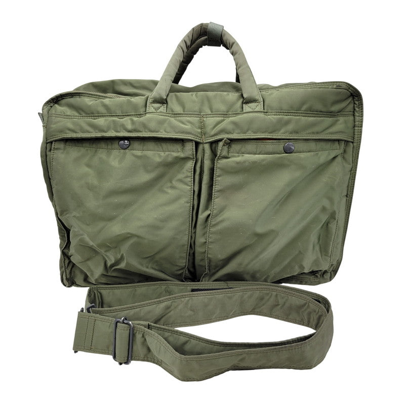 【現状渡し品】【メンズ/レディース】 PORTER ポーター TANKER 3WAY BRIEFCASE タンカー ブリーフケース カバン 188-260320-kh-09-izu カラー：グリーン 万代Net店