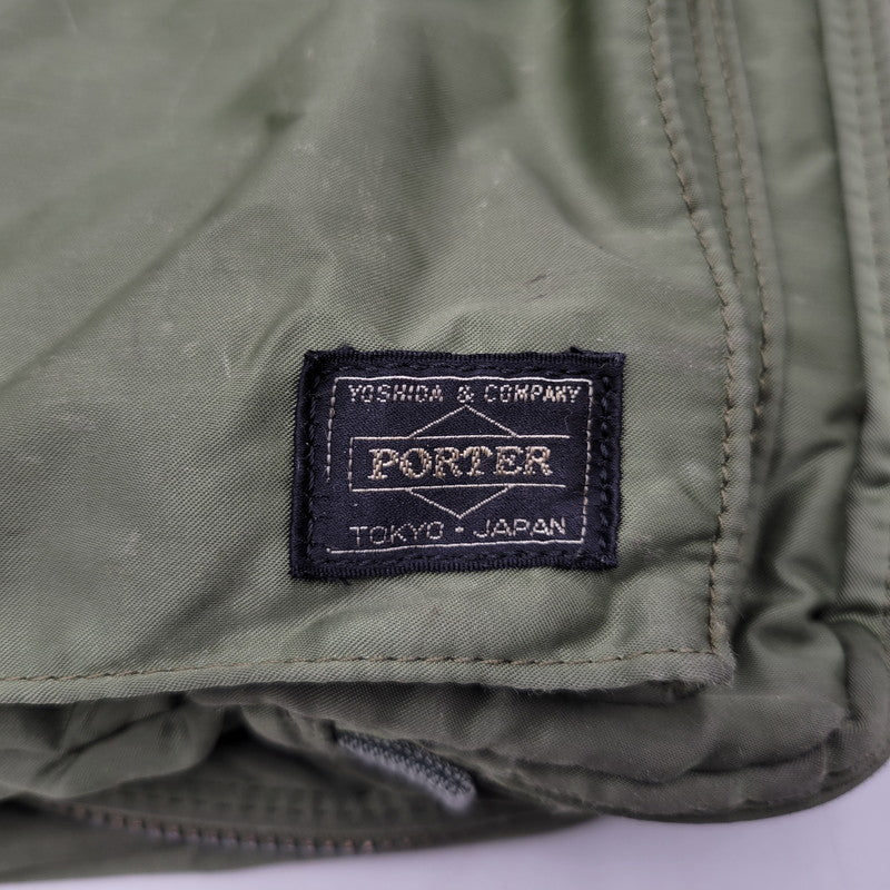 【現状渡し品】【メンズ/レディース】 PORTER ポーター TANKER 3WAY BRIEFCASE タンカー ブリーフケース カバン 188-260320-kh-09-izu カラー：グリーン 万代Net店