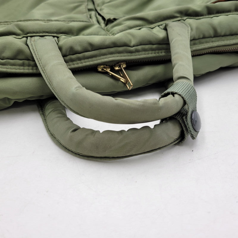 【現状渡し品】【メンズ/レディース】 PORTER ポーター TANKER 3WAY BRIEFCASE タンカー ブリーフケース カバン 188-260320-kh-09-izu カラー：グリーン 万代Net店