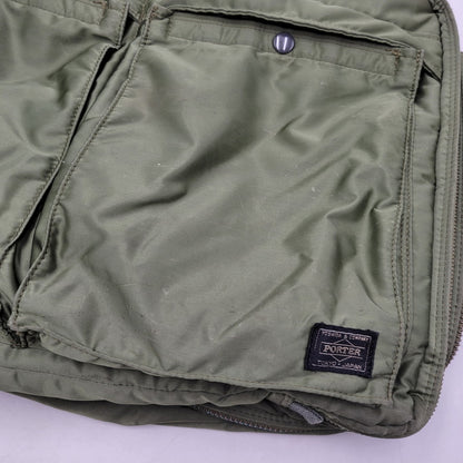 【現状渡し品】【メンズ/レディース】 PORTER ポーター TANKER 3WAY BRIEFCASE タンカー ブリーフケース カバン 188-260320-kh-09-izu カラー：グリーン 万代Net店