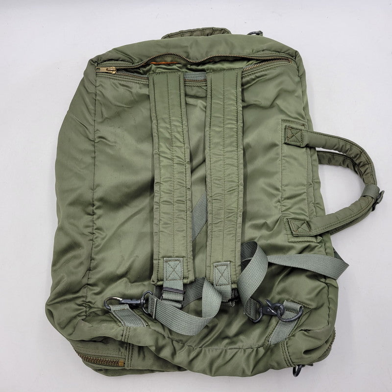 【現状渡し品】【メンズ/レディース】 PORTER ポーター TANKER 3WAY BRIEFCASE タンカー ブリーフケース カバン 188-260320-kh-09-izu カラー：グリーン 万代Net店