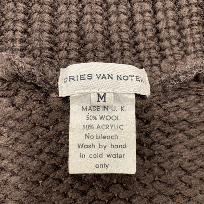 【中古品】【メンズ】 90～00’S イングランド製 ライカ期 WOOL ZIP UP KNIT ウール ジップ アップ ニット トップス 長袖 141-260319-cs-11-izu サイズ：M カラー：ブラウン×パープル 万代Net店