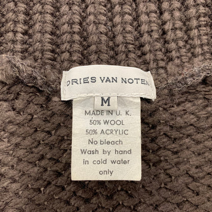 【中古品】【メンズ】 90～00’S イングランド製 ライカ期 WOOL ZIP UP KNIT ウール ジップ アップ ニット トップス 長袖 141-260319-cs-11-izu サイズ：M カラー：ブラウン×パープル 万代Net店