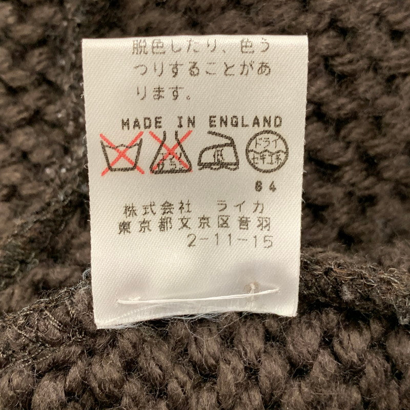【中古品】【メンズ】 90～00’S イングランド製 ライカ期 WOOL ZIP UP KNIT ウール ジップ アップ ニット トップス 長袖 141-260319-cs-11-izu サイズ：M カラー：ブラウン×パープル 万代Net店