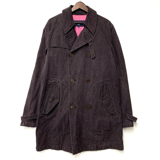 【中古品】【メンズ】 COMME des GARCONS HOMME コムデギャルソンオム HO-C002 05SS ピンクパンサー期 DUCK MOTORCYCLE COAT ダック モーターサイクル コート アウター 140-260319-cs-09-izu サイズ：L カラー：パープル系 万代Net店