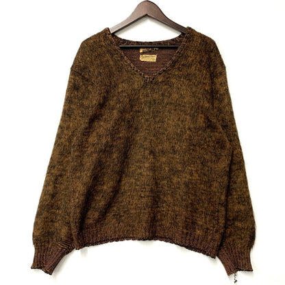 【中古品】【メンズ】 THE BAGGY SHAG BY LORD JEFF ザバギーシャグバイロードジェフ GIL HART ギルハート 60’S V-NECK SHAGGY KNIT PULLOVER ブイネック シャギー ニット プルオーバー トップス 長袖 146-260319-cs-07-izu サイズ：L カラー：ブラウン 万代Net店