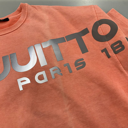 【中古品】【メンズ】 LOUIS VUITTON ルイ・ヴィトン RM181 GDA HEY60W 18SS REFLECTIVE LOGO SS TEE リフレクティブ ロゴ ショートスリーブ ティー トップス 半袖 141-260319-cs-13-izu サイズ：XS カラー：ピンク系 万代Net店