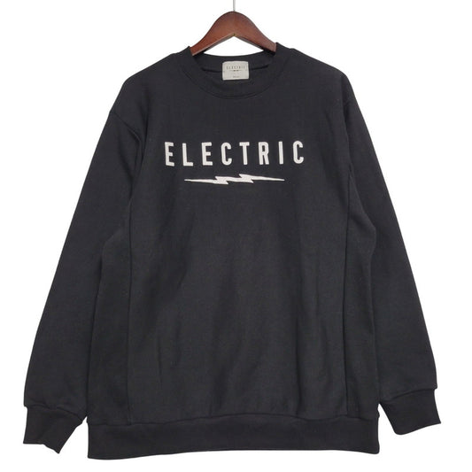 【中古品】【メンズ】 エレクトリック E24FU11 UNDERBOLT LOGO CREWNECK SWEATSHIRT アンダーボルト ロゴ クルーネック スウェットシャツ トップス 長袖 147-260324-ya-04-izu サイズ：M カラー：BLACK 万代Net店