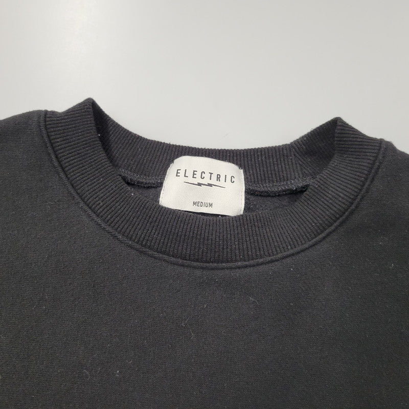 【中古品】【メンズ】 エレクトリック E24FU11 UNDERBOLT LOGO CREWNECK SWEATSHIRT アンダーボルト ロゴ クルーネック スウェットシャツ トップス 長袖 147-260324-ya-04-izu サイズ：M カラー：BLACK 万代Net店