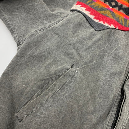 【中古品】【メンズ】 HIGH GRADE WESTERNWEAR NATIVE PATTERN SWITCHING LOOSE DENIM JACKET ハイグレード ウエスタンウェア デニム ジャケット 146-260320-kh-08-izu サイズ：XL カラー：グレー 万代Net店