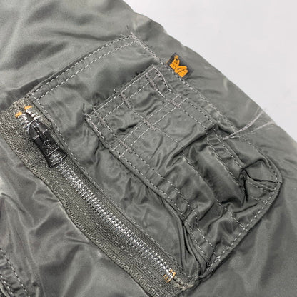 【中古品】【メンズ】 ALPHA INDUSTRIES アルファ インダストリーズ MA-1 FLIGHT JACKET フライト ジャケット アウター 146-260320-kh-07-izu サイズ：S カラー：グレー 万代Net店