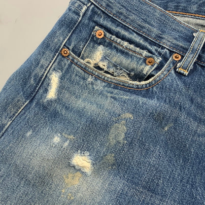 【現状渡し品】【メンズ】 50166-0022 刻印3401 1966 SPECIAL EDITION DAMAGE DENIM PANTS スペシャル エディション ダメージ デニム パンツ ボトムス ズボン 157-260322-cs-20-izu サイズ：W31 L32 カラー：インディゴ 万代Net店