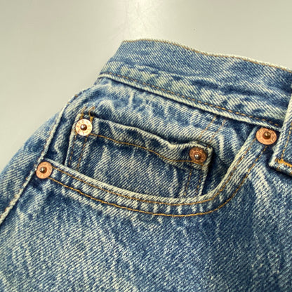 【中古品】【メンズ】 501-0115 刻印524 USA製 89年製造 ナイロンフットボタン 80’S DENIM PANTS デニム パンツ ズボン ボトムス 157-260320-ya-06-izu サイズ：30×30 カラー：インディゴ 万代Net店