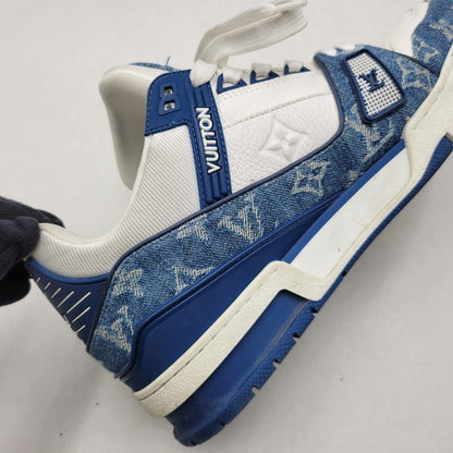 【中古品】【メンズ/レディース】 LOUIS VUITTON ルイ・ヴィトン LV TRAINER SNEAKER NV0244 トレイナー スニーカー シューズ 靴 179-260320-ay-02-izu サイズ：6 カラー：ブルー 万代Net店