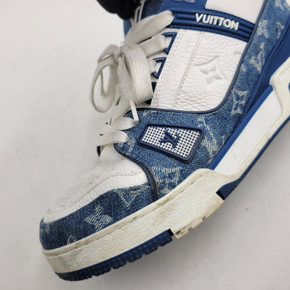 【中古品】【メンズ/レディース】 LOUIS VUITTON ルイ・ヴィトン LV TRAINER SNEAKER NV0244 トレイナー スニーカー シューズ 靴 179-260320-ay-02-izu サイズ：6 カラー：ブルー 万代Net店
