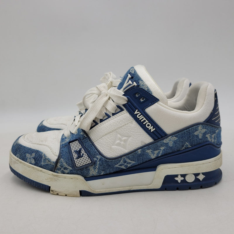 【中古品】【メンズ/レディース】 LOUIS VUITTON ルイ・ヴィトン LV TRAINER SNEAKER NV0244 トレイナー スニーカー シューズ 靴 179-260320-ay-02-izu サイズ：6 カラー：ブルー 万代Net店