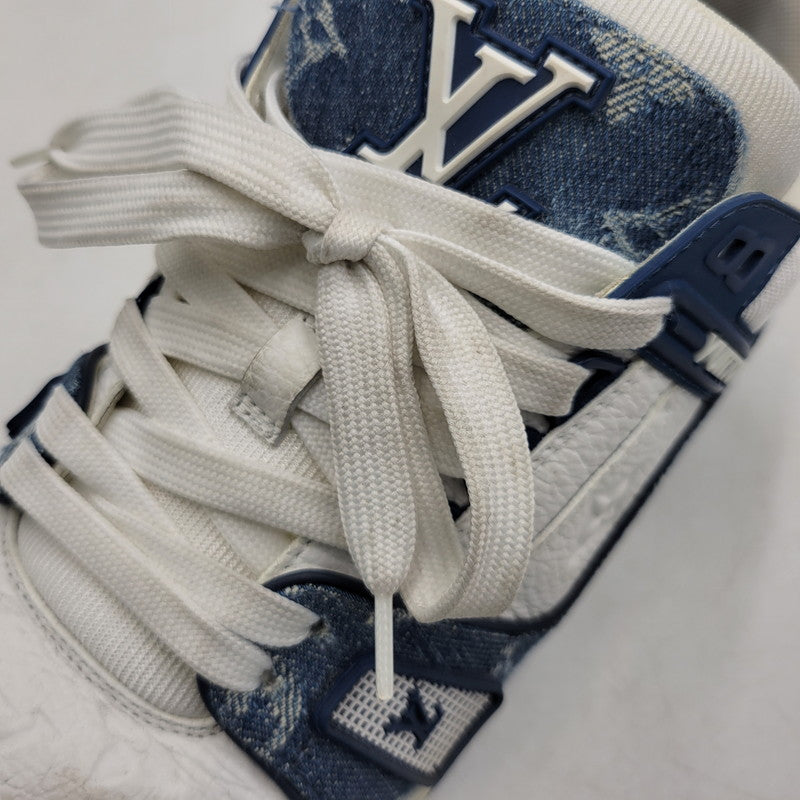 【中古品】【メンズ/レディース】 LOUIS VUITTON ルイ・ヴィトン LV TRAINER SNEAKER NV0244 トレイナー スニーカー シューズ 靴 179-260320-ay-02-izu サイズ：6 カラー：ブルー 万代Net店