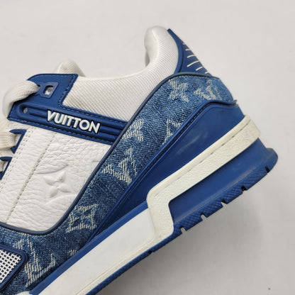 【中古品】【メンズ/レディース】 LOUIS VUITTON ルイ・ヴィトン LV TRAINER SNEAKER NV0244 トレイナー スニーカー シューズ 靴 179-260320-ay-02-izu サイズ：6 カラー：ブルー 万代Net店