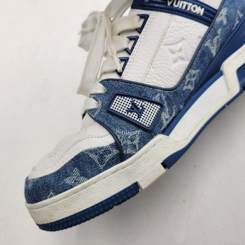 【中古品】【メンズ/レディース】 LOUIS VUITTON ルイ・ヴィトン LV TRAINER SNEAKER NV0244 トレイナー スニーカー シューズ 靴 179-260320-ay-02-izu サイズ：6 カラー：ブルー 万代Net店