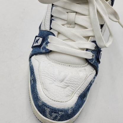【中古品】【メンズ/レディース】 LOUIS VUITTON ルイ・ヴィトン LV TRAINER SNEAKER NV0244 トレイナー スニーカー シューズ 靴 179-260320-ay-02-izu サイズ：6 カラー：ブルー 万代Net店