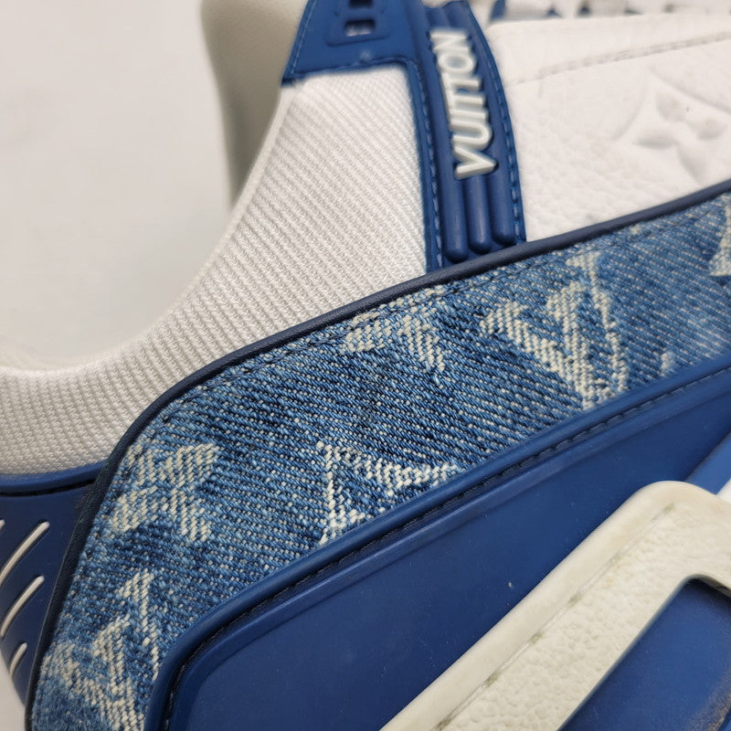 【中古品】【メンズ/レディース】 LOUIS VUITTON ルイ・ヴィトン LV TRAINER SNEAKER NV0244 トレイナー スニーカー シューズ 靴 179-260320-ay-02-izu サイズ：6 カラー：ブルー 万代Net店