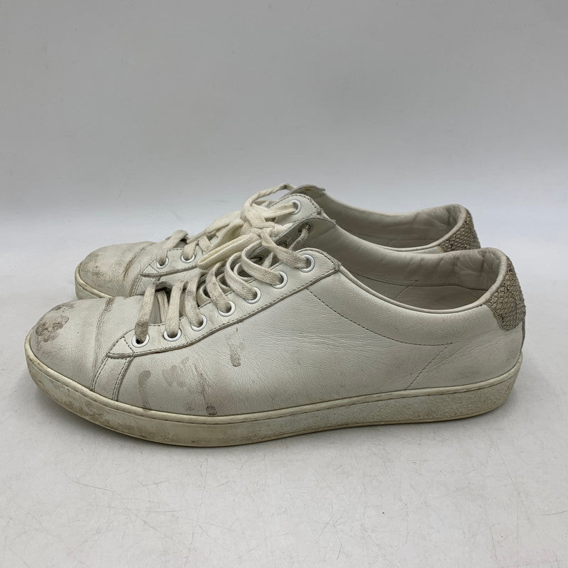 【現状渡し品】【メンズ】 386747 LOW CUT SNEAKERS ローカット スニーカー シューズ 靴 183-260324-ya-02-izu サイズ：8 カラー：ホワイト 万代Net店