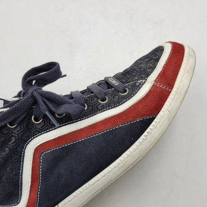【中古品】【メンズ/レディース】 GUCCI グッチ SUEDE LEATHER HI CUT SNEAKERS 295195 スエード レザー ハイカット スニーカー シューズ 靴 183-260320-ay-04-izu サイズ：8 1/2 カラー：マルチ 万代Net店