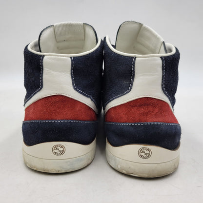 【中古品】【メンズ/レディース】 GUCCI グッチ SUEDE LEATHER HI CUT SNEAKERS 295195 スエード レザー ハイカット スニーカー シューズ 靴 183-260320-ay-04-izu サイズ：8 1/2 カラー：マルチ 万代Net店