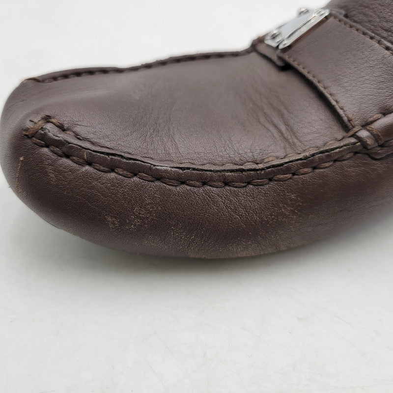 【中古品】【メンズ】 LOUIS VUITTON ルイ・ヴィトン LEATHER DRIVING SHOES FA0093 レザー ドライビング シューズ ローファー 靴 179-260320-ay-03-izu サイズ：8 1/2 カラー：ブラウン 万代Net店