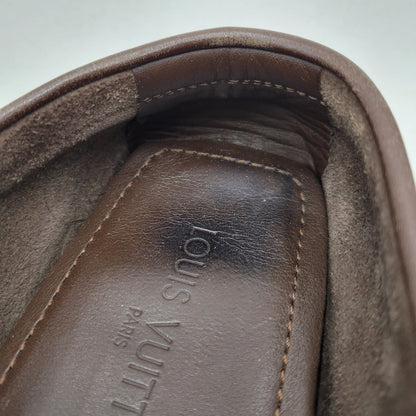【中古品】【メンズ】 LOUIS VUITTON ルイ・ヴィトン LEATHER DRIVING SHOES FA0093 レザー ドライビング シューズ ローファー 靴 179-260320-ay-03-izu サイズ：8 1/2 カラー：ブラウン 万代Net店