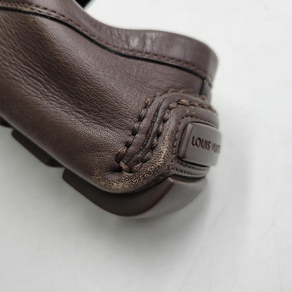 【中古品】【メンズ】 LOUIS VUITTON ルイ・ヴィトン LEATHER DRIVING SHOES FA0093 レザー ドライビング シューズ ローファー 靴 179-260320-ay-03-izu サイズ：8 1/2 カラー：ブラウン 万代Net店
