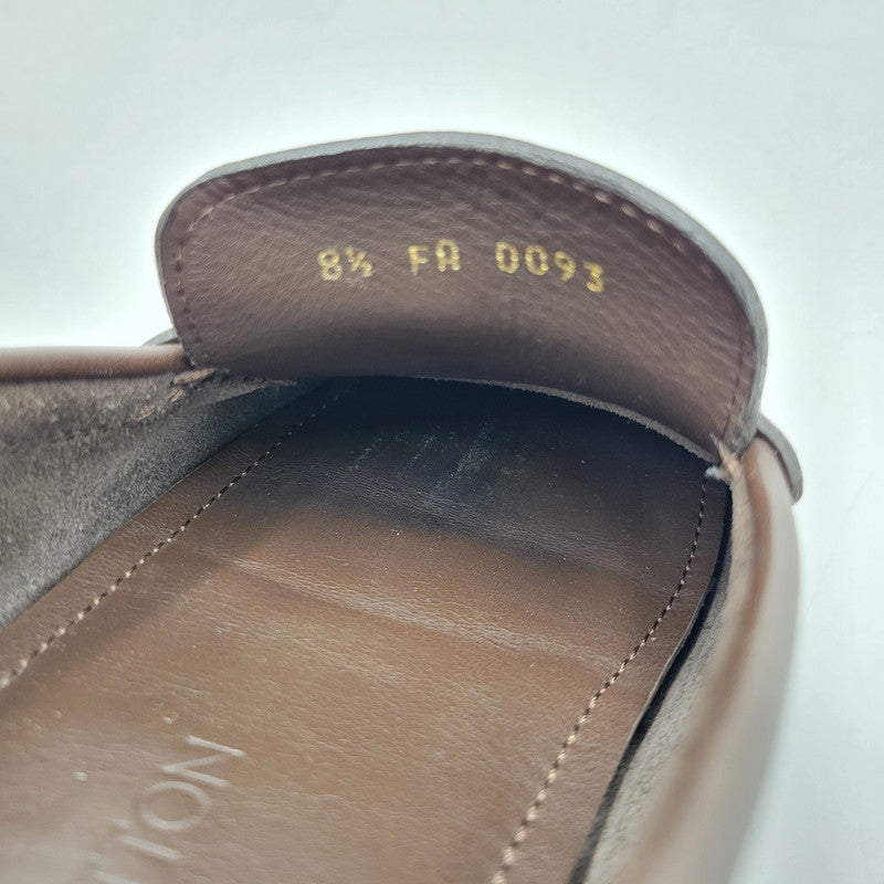 【中古品】【メンズ】 LOUIS VUITTON ルイ・ヴィトン LEATHER DRIVING SHOES FA0093 レザー ドライビング シューズ ローファー 靴 179-260320-ay-03-izu サイズ：8 1/2 カラー：ブラウン 万代Net店